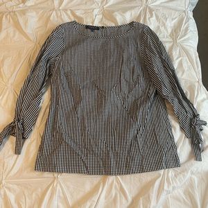 Lafayette 148 Gingham Top